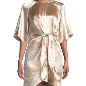 Elegant Satin Gold Dress